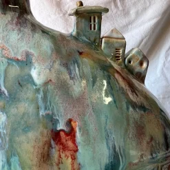 Vaso Texture Iridescente in Ceramica della Collezione Micromondo