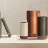 Vaso Toiles De Noyer Alto Cognac di Sonja Maraite