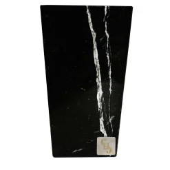 Vaso Trapezio in marmo nero Marquina