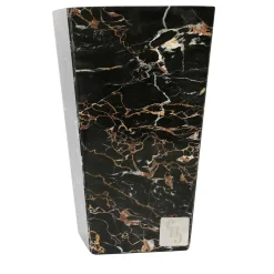 Vaso Trapezio in marmo Portoro