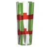 Vaso Troncocono verde/rosso