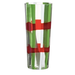 Vaso Troncocono verde/rosso