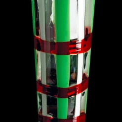 Vaso Troncocono verde/rosso