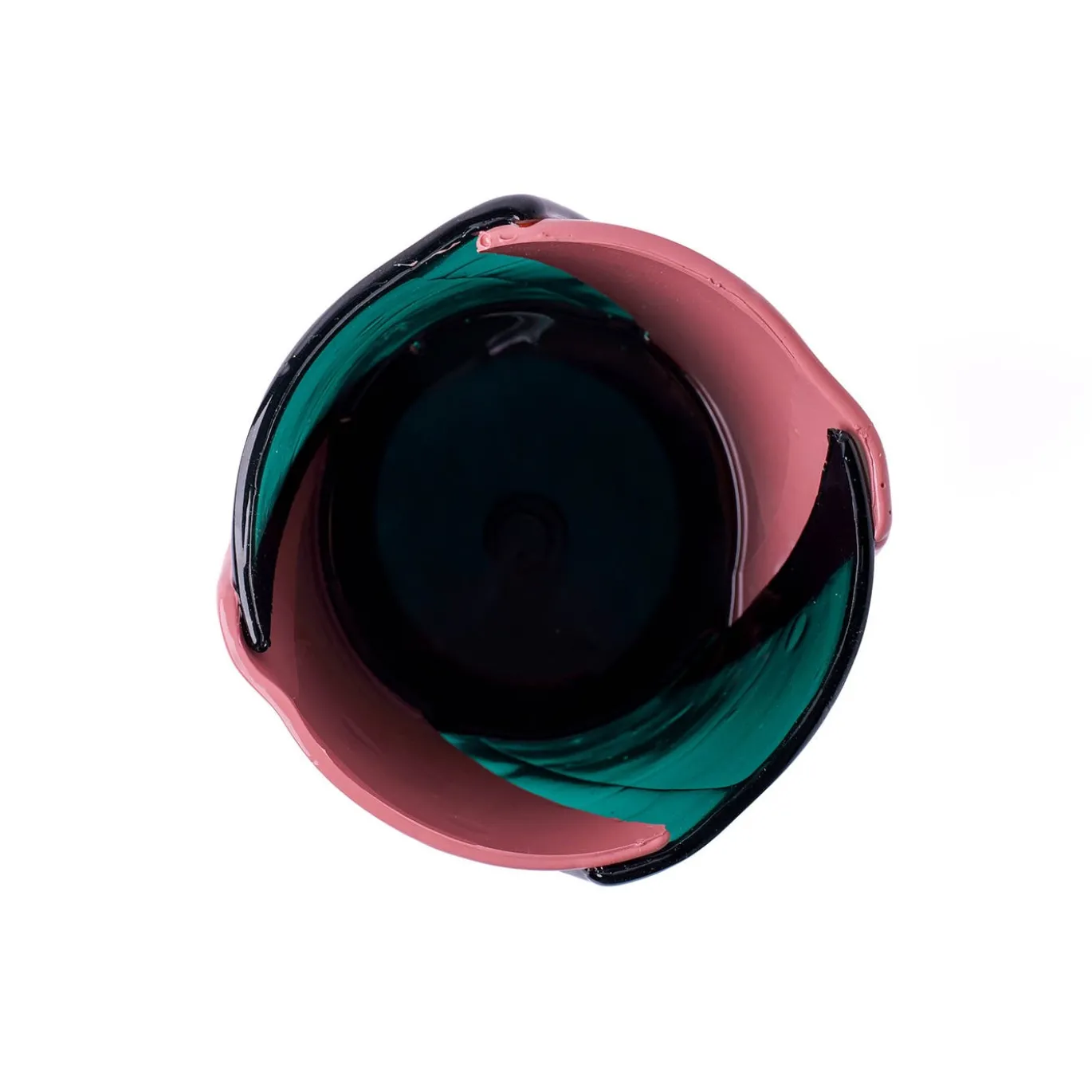 Vaso Twirl Medio in resina trasparente acqua e malva di Enzo Mari