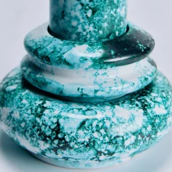 Vaso Venere grande in ceramica smaltata verde ramina