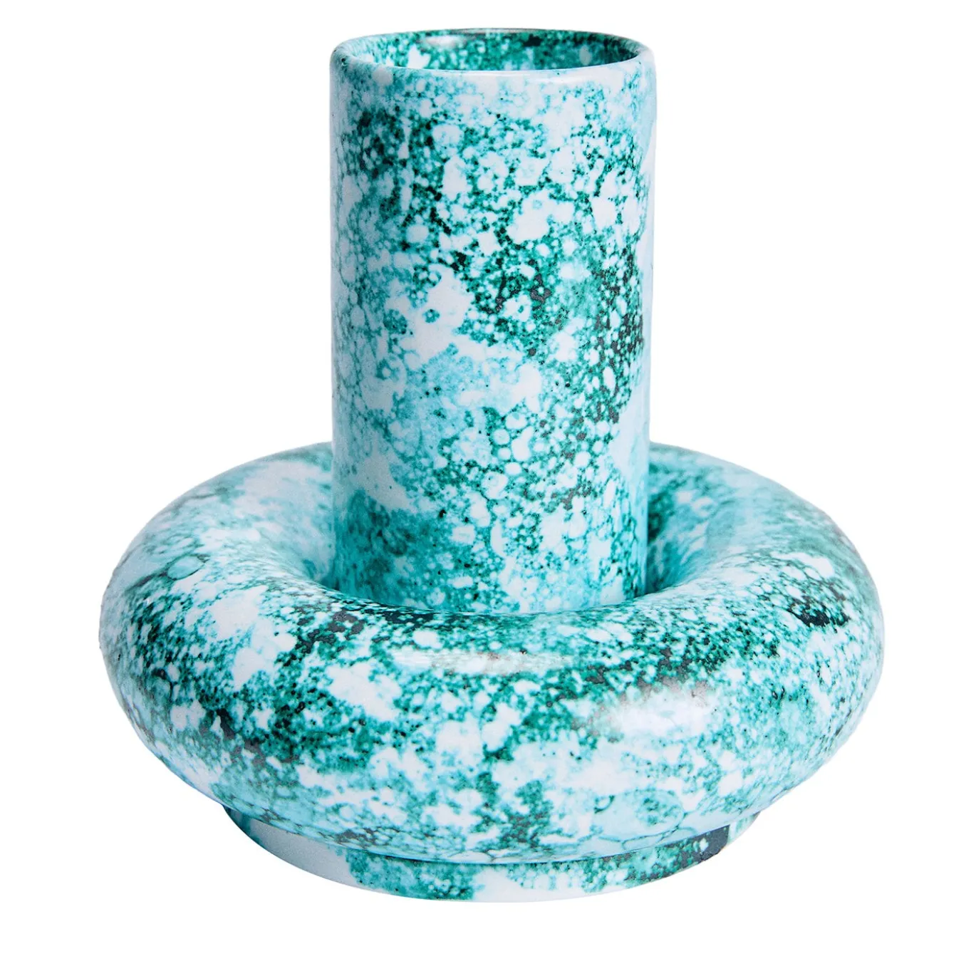 Vaso Venere piccolo in ceramica smaltata verde ramina