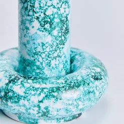 Vaso Venere piccolo in ceramica smaltata verde ramina