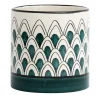Vaso verde cilindrico Gemini