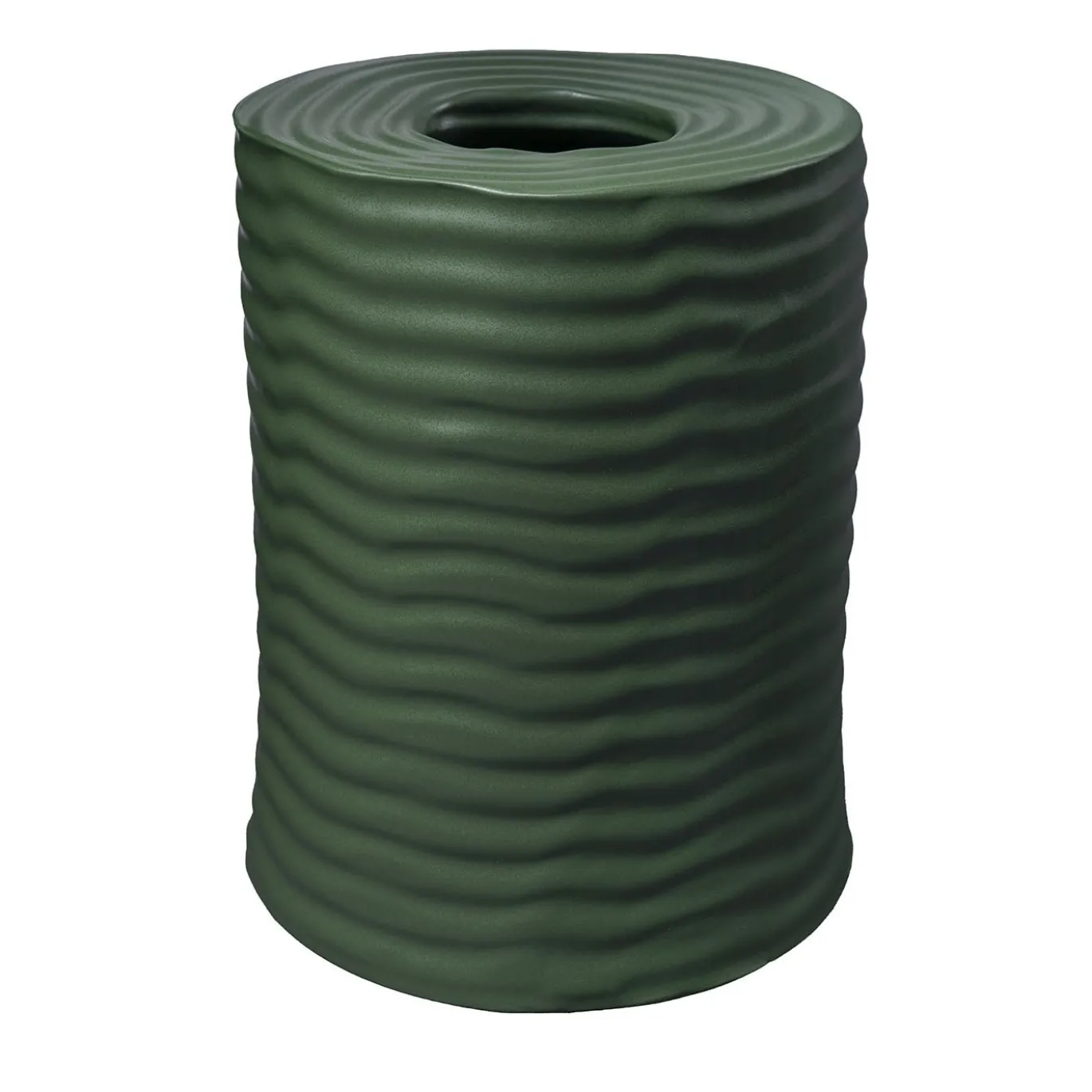 Vaso verde rotondo di Max Lamb