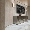 Vassoio Centro Tavola Selce in Ceramica Argento Specchiato