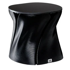 Veil Sgabello nero a clessidra stampato in 3D