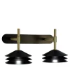 Velia M361 Lampada da parete a 2 luci in nero e ottone
