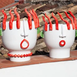 Venditore ambulante di peperoni Ifigenia Vaso con testa di peperone