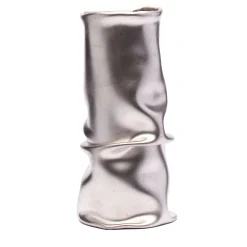 Venere Piccolo vaso plissettato argentato