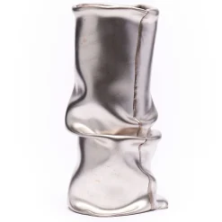 Venere Piccolo vaso plissettato argentato