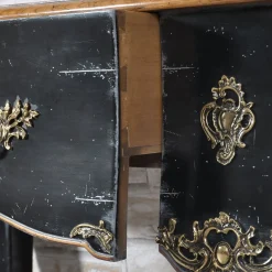 Venezia '700 Luigi XV Console nera in stile veneziano