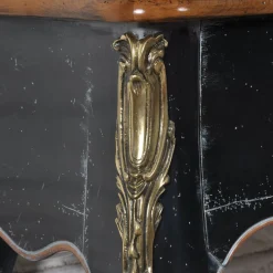Venezia '700 Luigi XV Console nera in stile veneziano