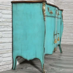 Venezia '700 Luigi XV Credenza veneziana in stile turchese