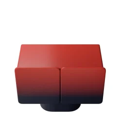 Venus 2 Gradiente Rosso-Nero-Blu Credenza Arrotondata