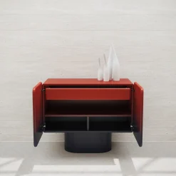 Venus 2 Gradiente Rosso-Nero-Blu Credenza Arrotondata