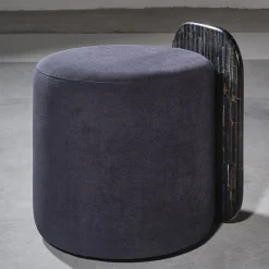 Verso Tiger Eye Blue Pouf