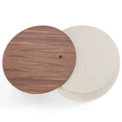Verto Pouf e Tavolino da Caffè Rotondo Beige