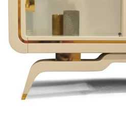 Vetrina Unique in Legno Capuccino Perlato e Vetro