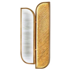 Visconti Retro Applique da parete in ottone e argento