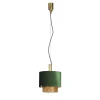 7284/V Lampada a sospensione in ottone e cristallo