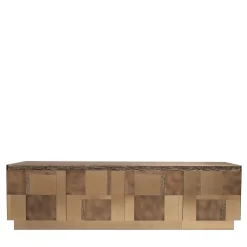 Zahara Sideboard in Acciaio Marrone Patchwork