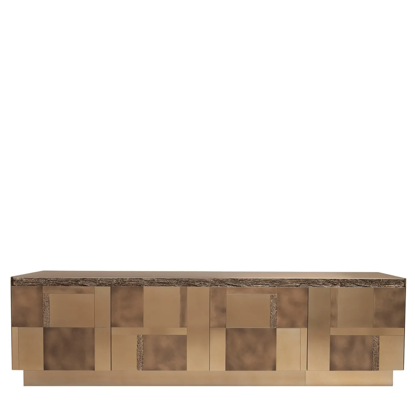 Zahara Sideboard in Acciaio Marrone Patchwork