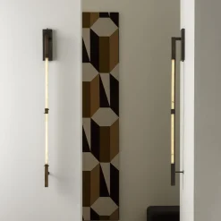Z640 Lampada da parete in ottone e alabastro