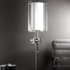 Z629 Lampada da terra in ottone e nichel