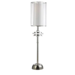 Z629 Lampada da terra in ottone e nichel