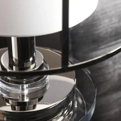 Z629 Lampada da terra in ottone e nichel