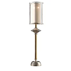 Z628 Lampada da terra in ottone e nichel
