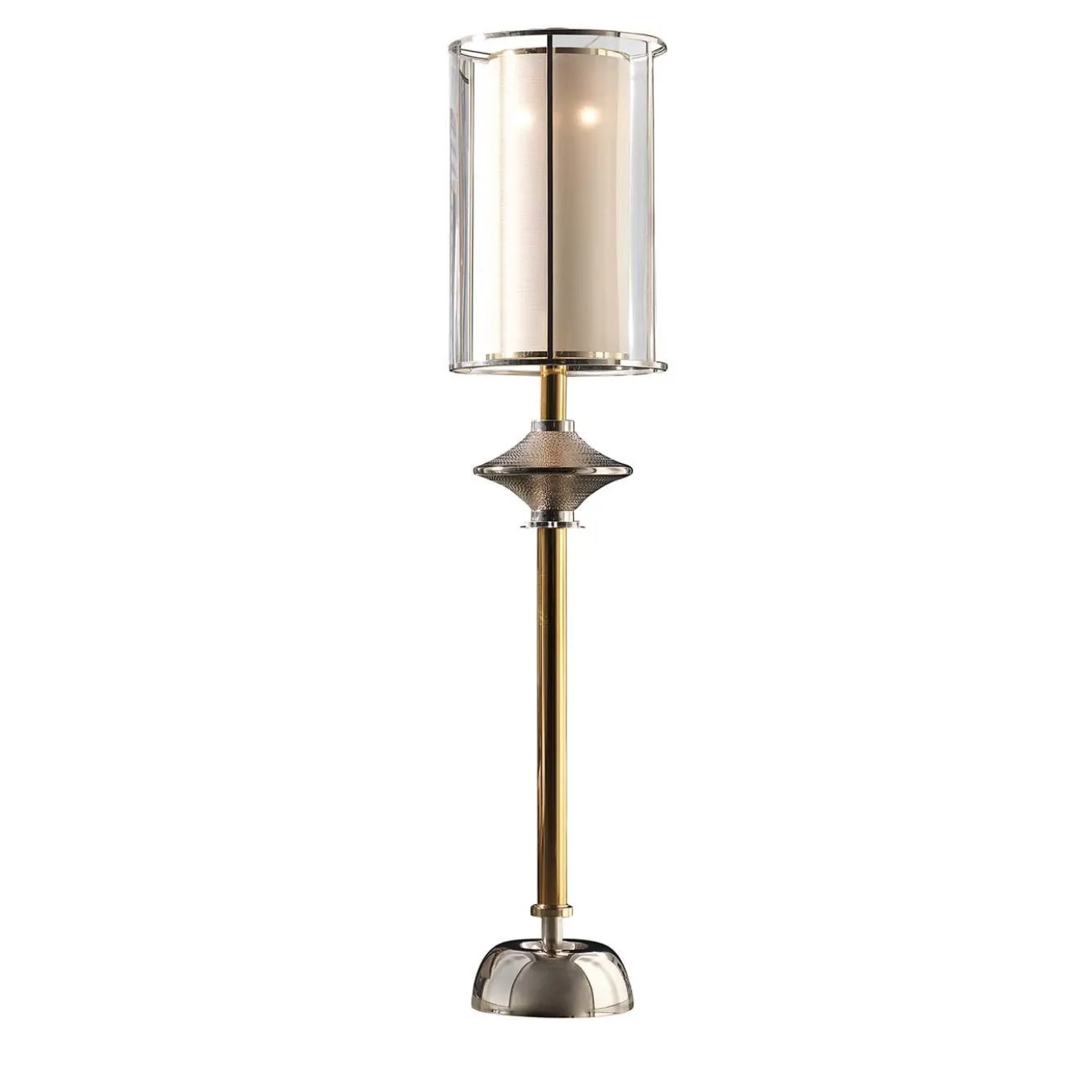 Z628 Lampada da terra in ottone e nichel